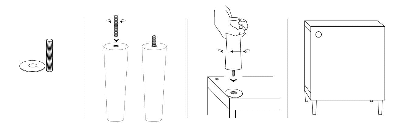 Mounting instructions for M8-bolt