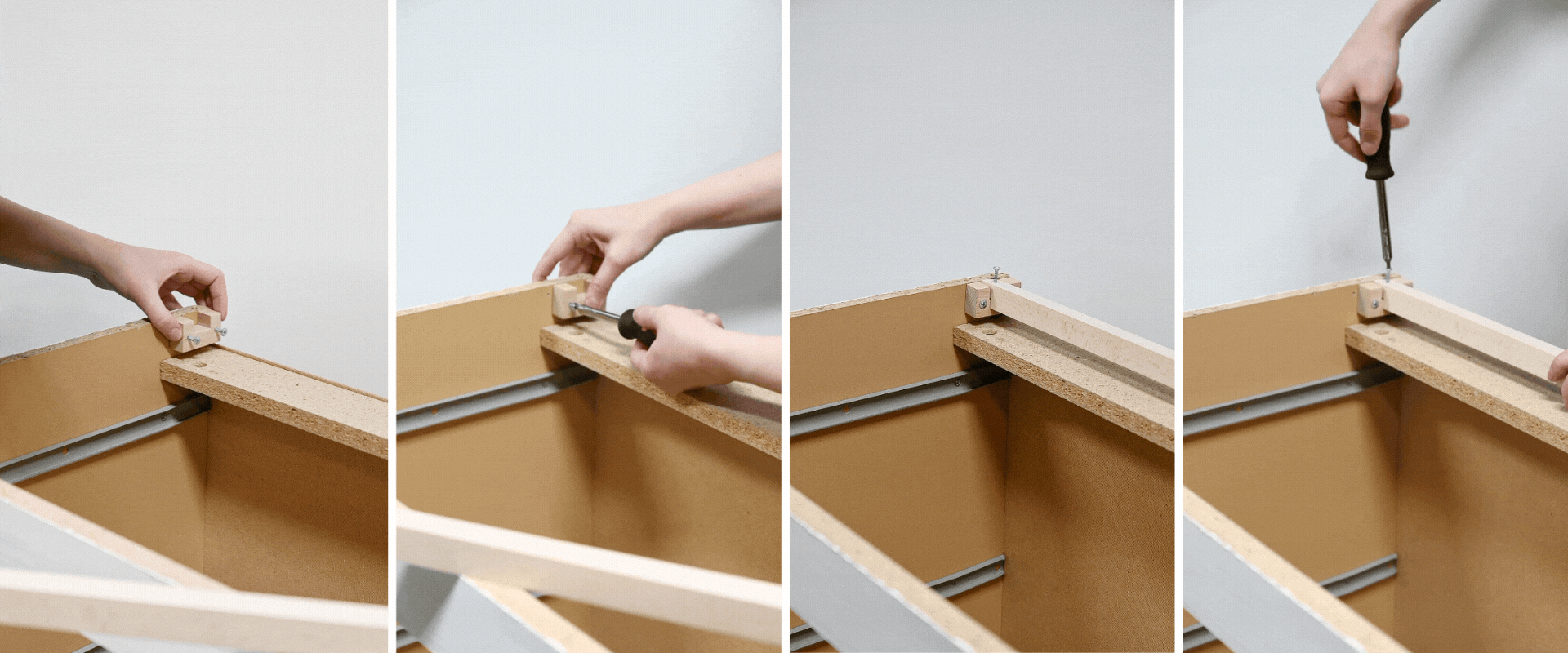 Schritt-für-Schritt-Installation des MALM Brackets in einer IKEA Kommode