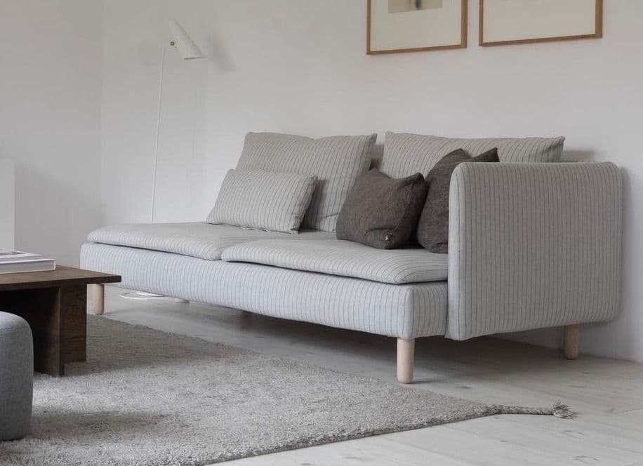 IKEA Hack: IKEA Söderhamn with replacement couch legs