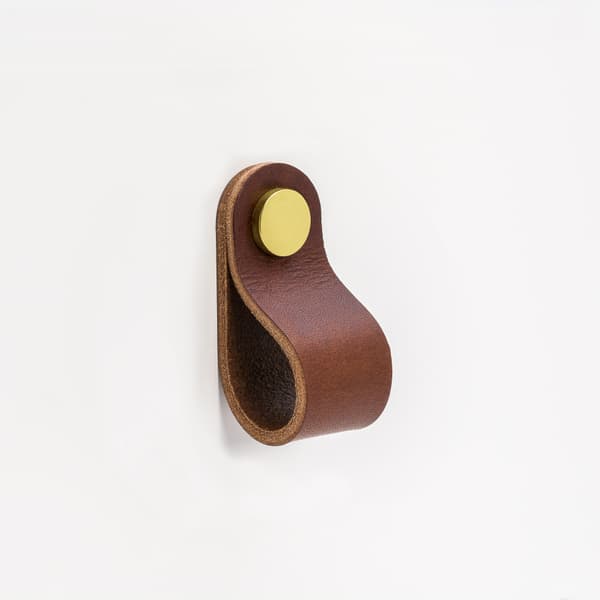Alva leather brown/brass