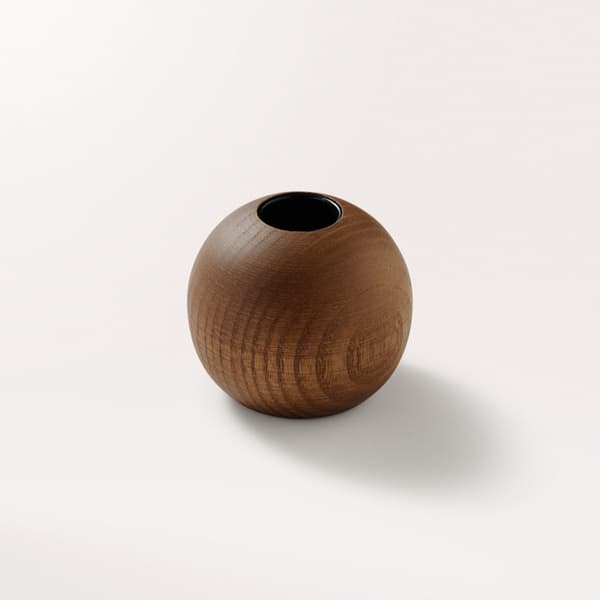 Bill Candle Holder Walnut finish