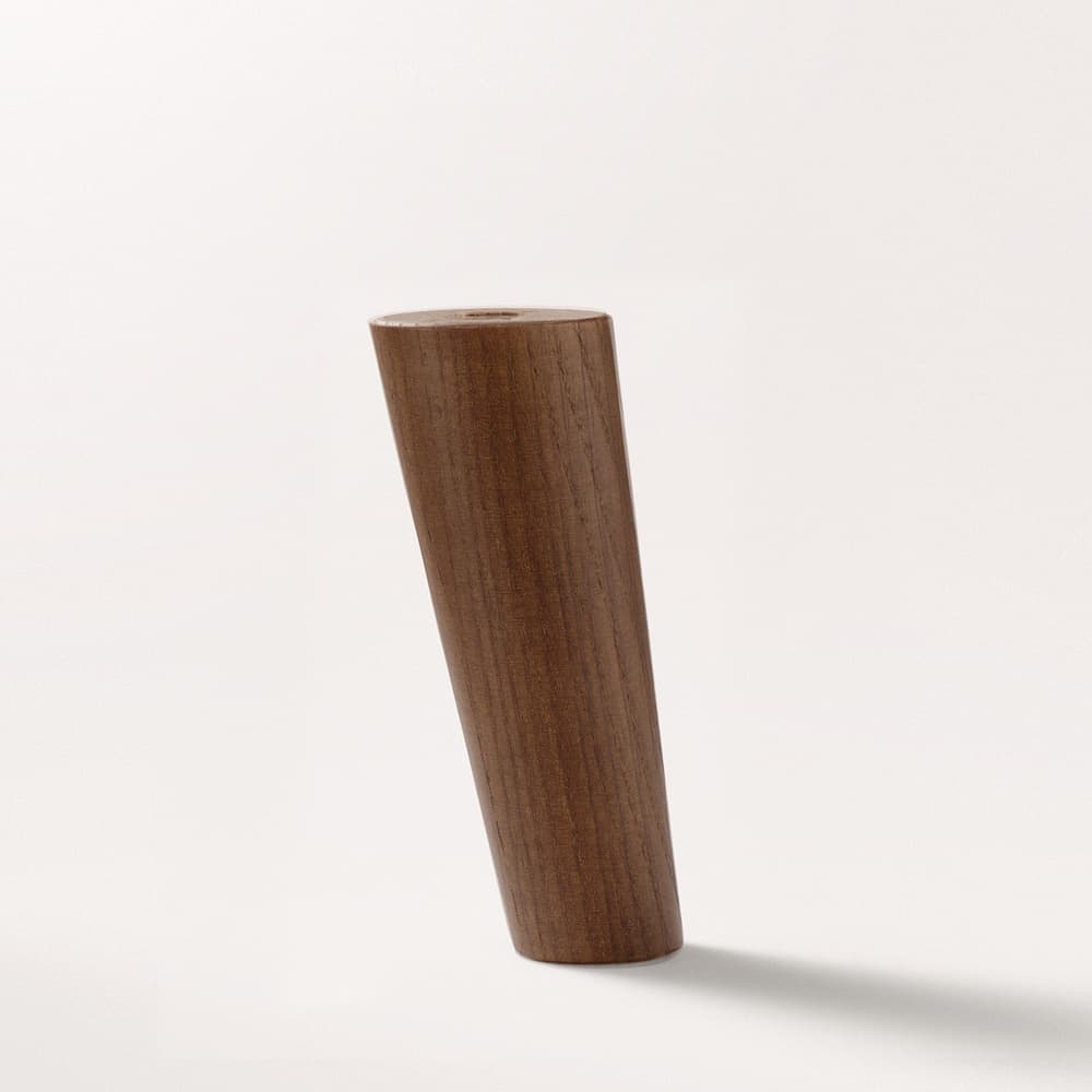 Dagmar 120 Walnut finish - Furniture leg in ash wood