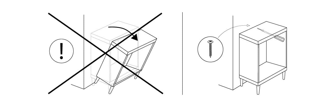 Fasten your IKEA storage furniture