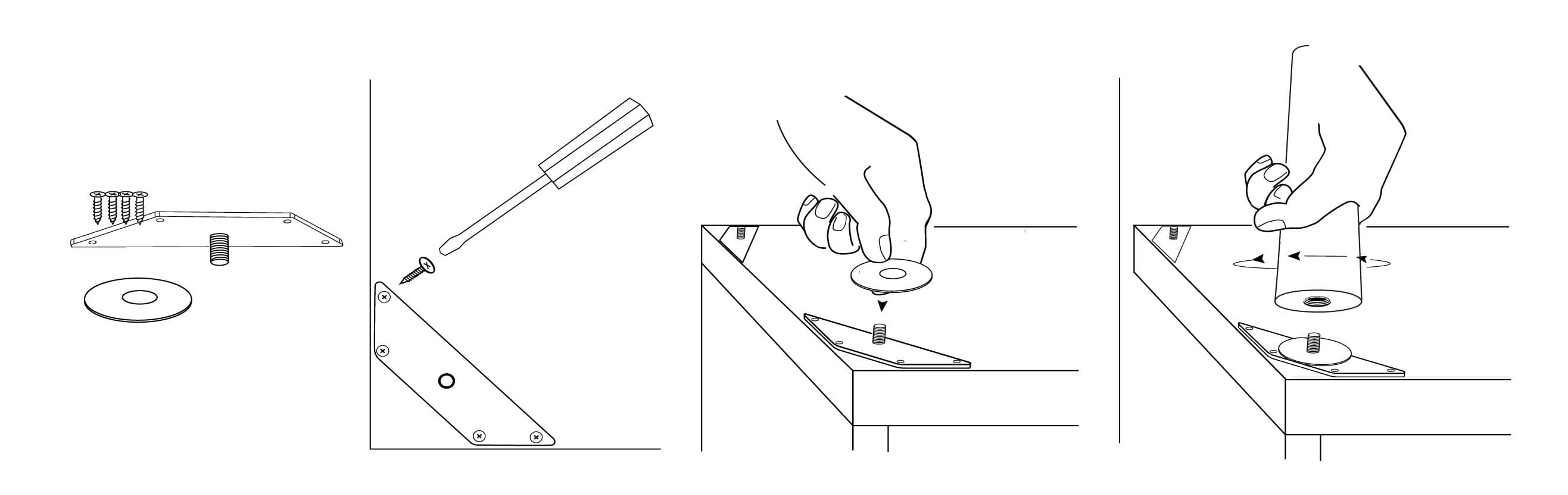 Mounting instructions Universal fitting plates